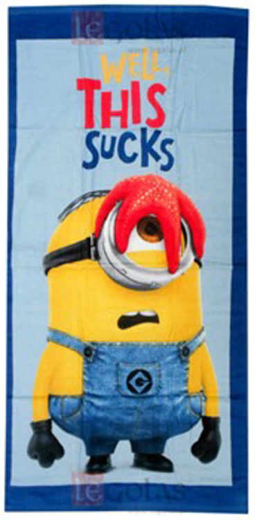 WeeOnes. UN090103 MINION BEACH TOWEL WELL THIS SUCKS PRINT